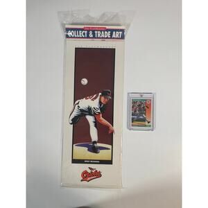 Mike Mussina 1992 Score Rookie Card 755 + Orioles Playmakers Collect & Trade Art
